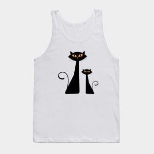 Black Cat Mom Happy Mothers Day For Cat Lovers Family Matching Tank Top